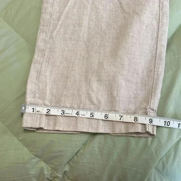 Talbots 100% Linen Wide Leg, Beige Size 8 Coastal, Lagenlook Pants. - Picture 10 of 10